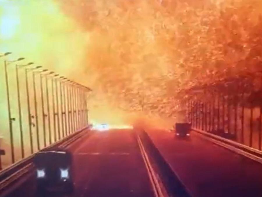Explosion auf Krim-Brücke