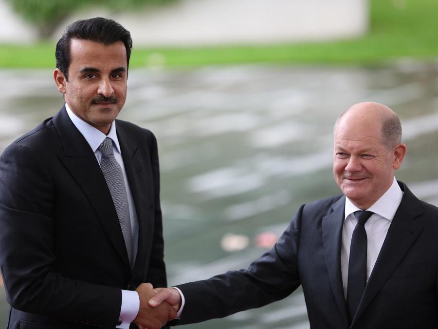 Scholz empfängt Emir von Katar im Kanzleramt